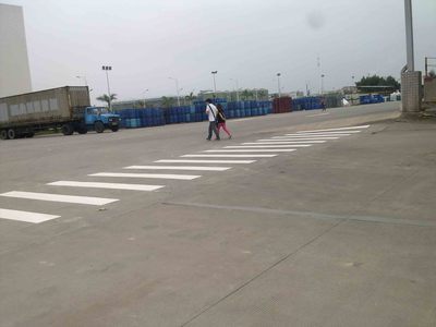 工廠道路劃線|工廠交通設施施工案例|交通標牌安裝|限速牌|禁止通行_安全用品欄目