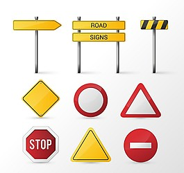 交通警示牌圖片_交通警示牌素材_交通警示牌模板免費下載